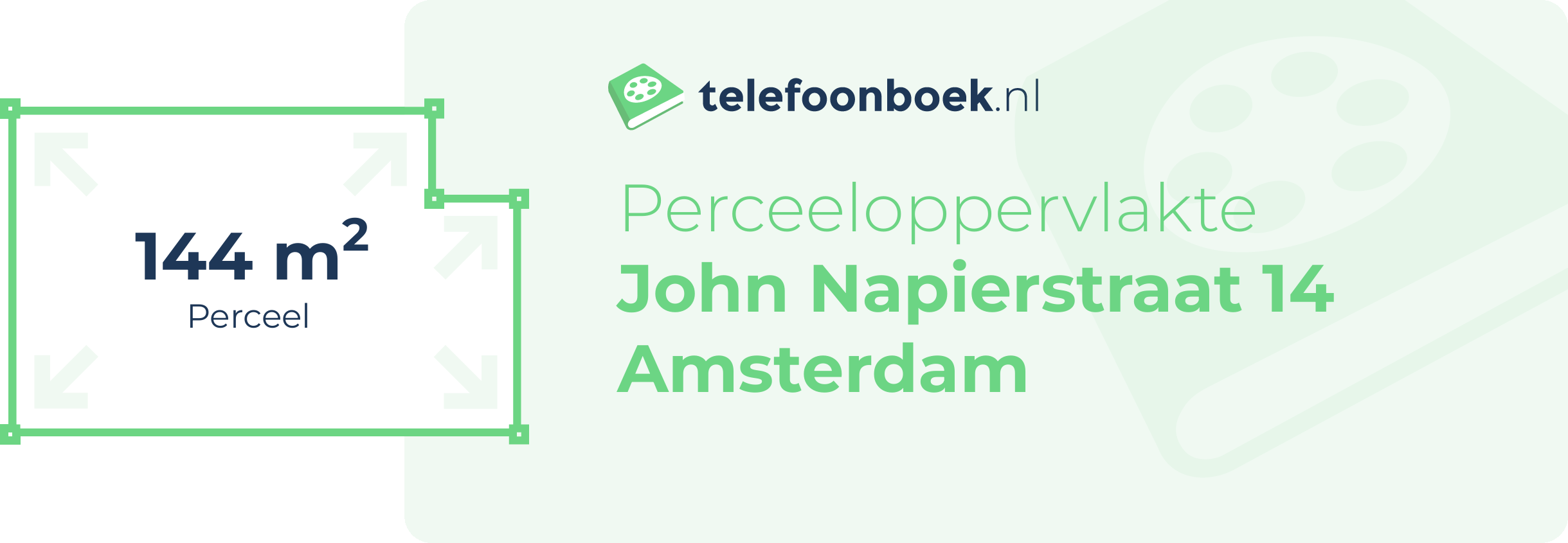 Perceeloppervlakte John Napierstraat 14 Amsterdam