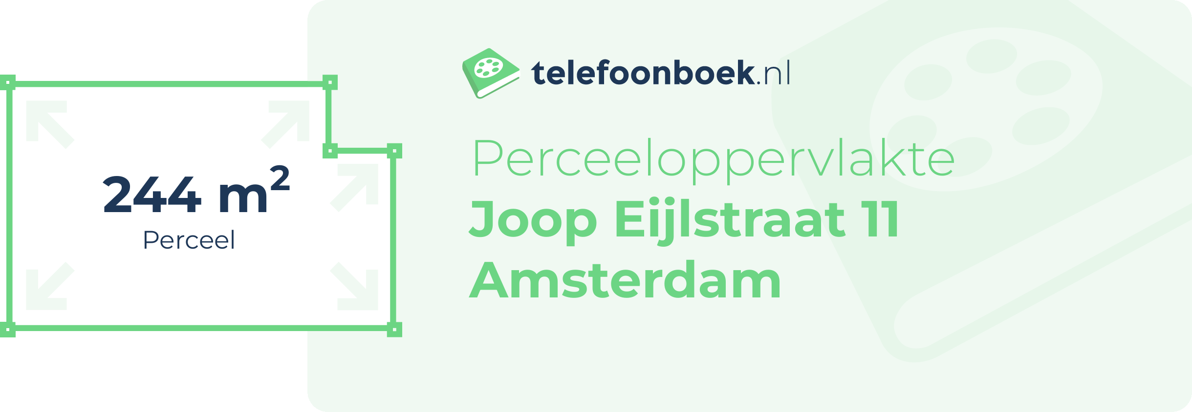 Perceeloppervlakte Joop Eijlstraat 11 Amsterdam