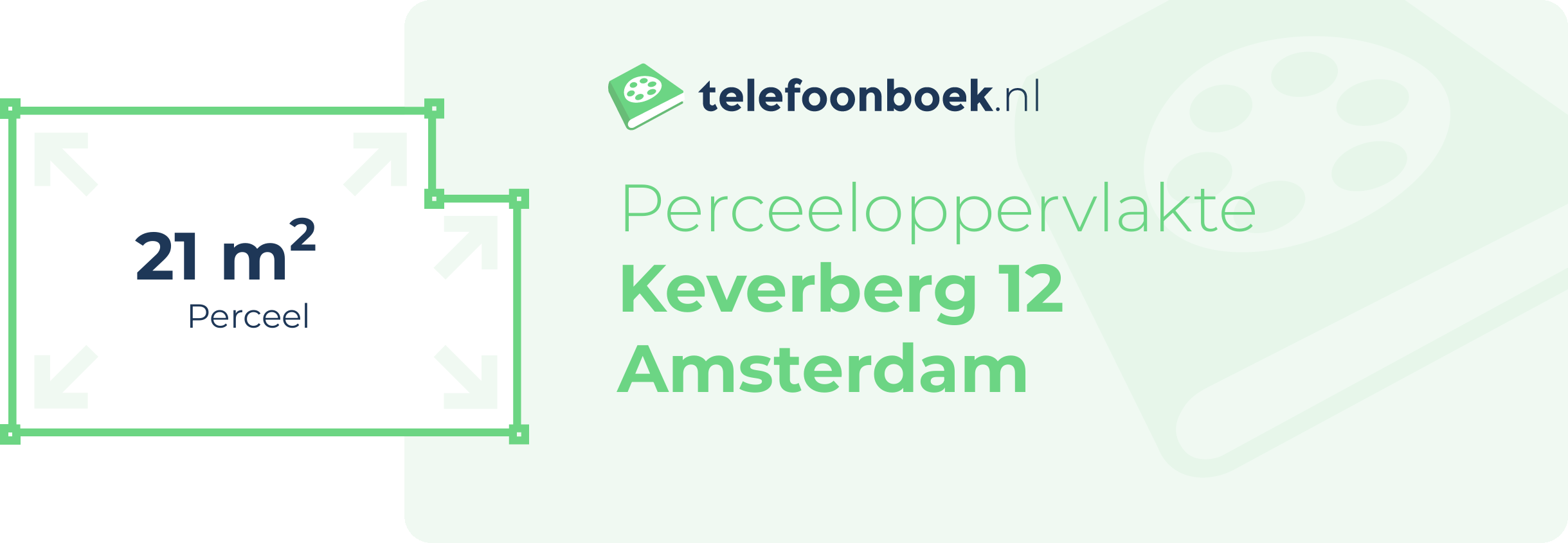 Perceeloppervlakte Keverberg 12 Amsterdam