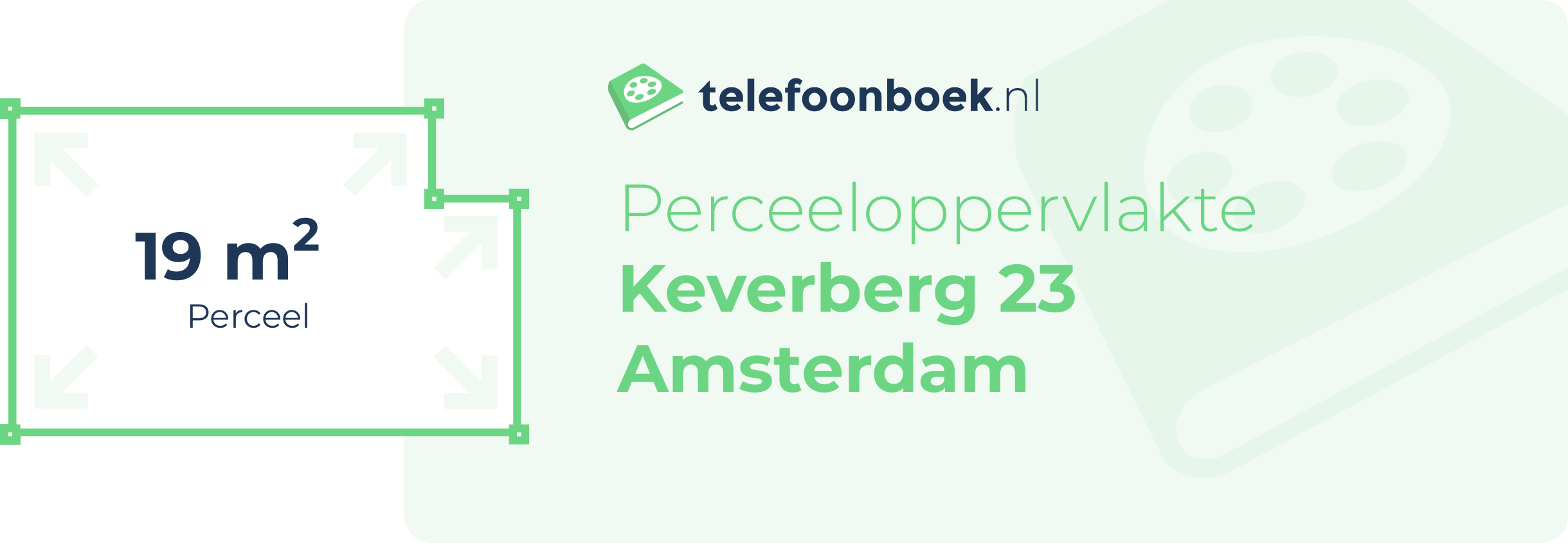 Perceeloppervlakte Keverberg 23 Amsterdam