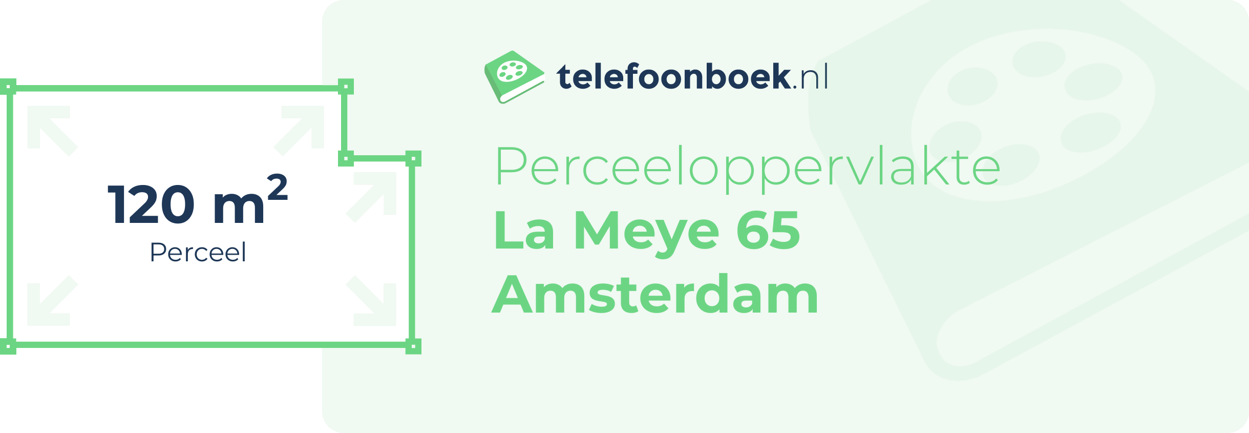 Perceeloppervlakte La Meye 65 Amsterdam