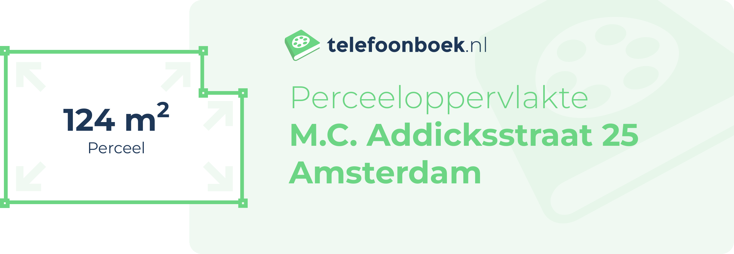 Perceeloppervlakte M.C. Addicksstraat 25 Amsterdam