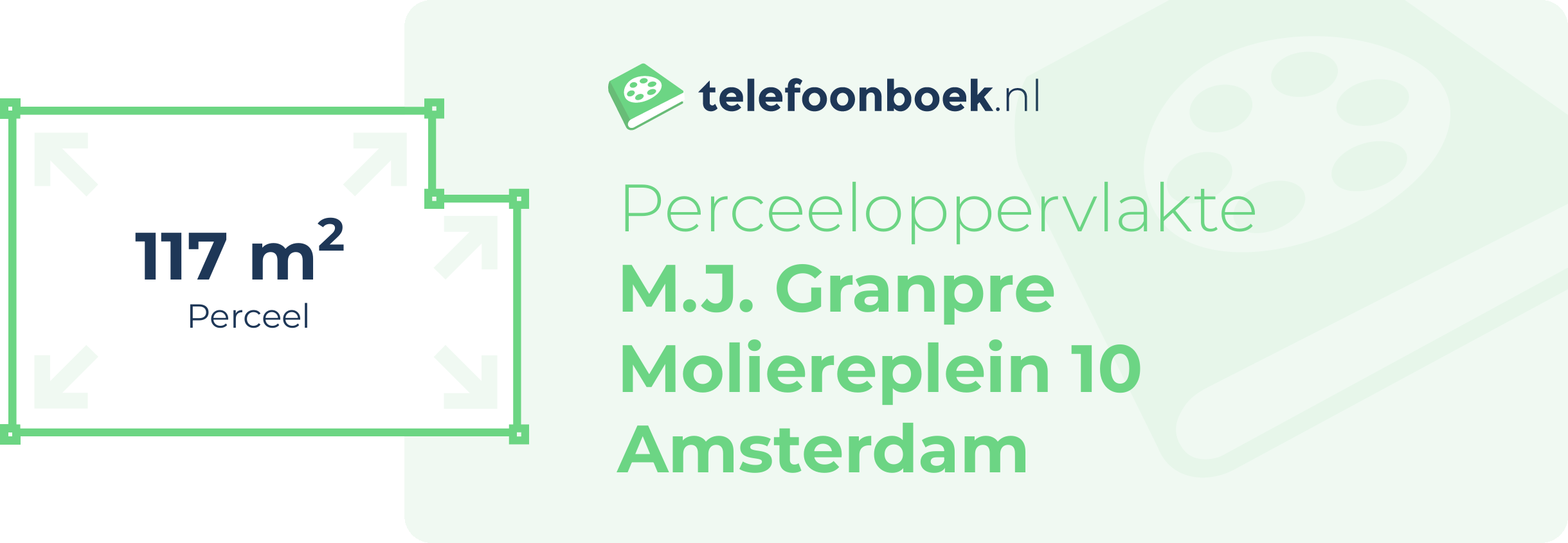 Perceeloppervlakte M.J. Granpre Moliereplein 10 Amsterdam
