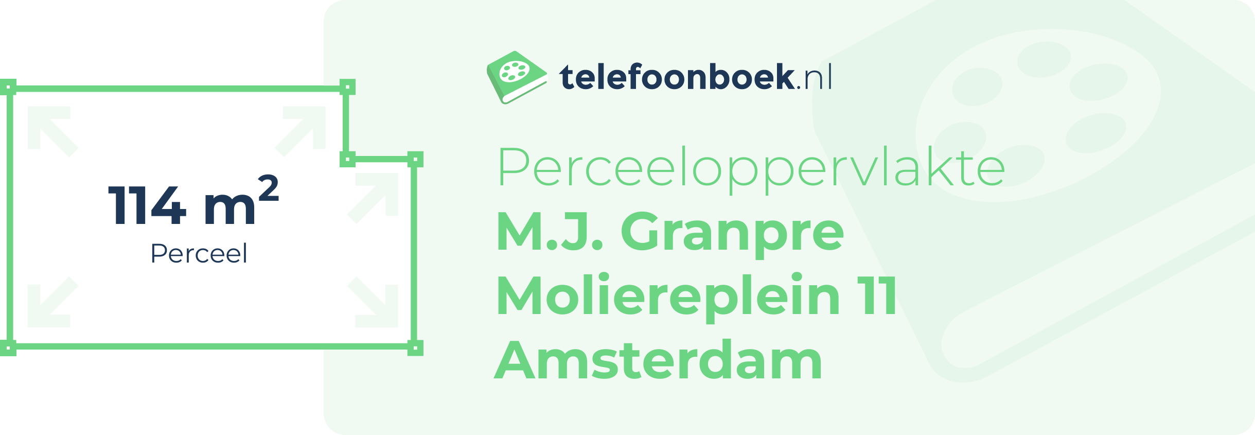 Perceeloppervlakte M.J. Granpre Moliereplein 11 Amsterdam