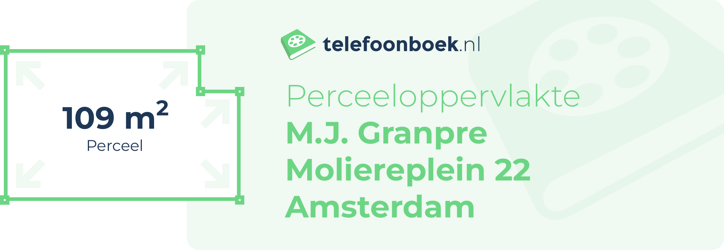 Perceeloppervlakte M.J. Granpre Moliereplein 22 Amsterdam
