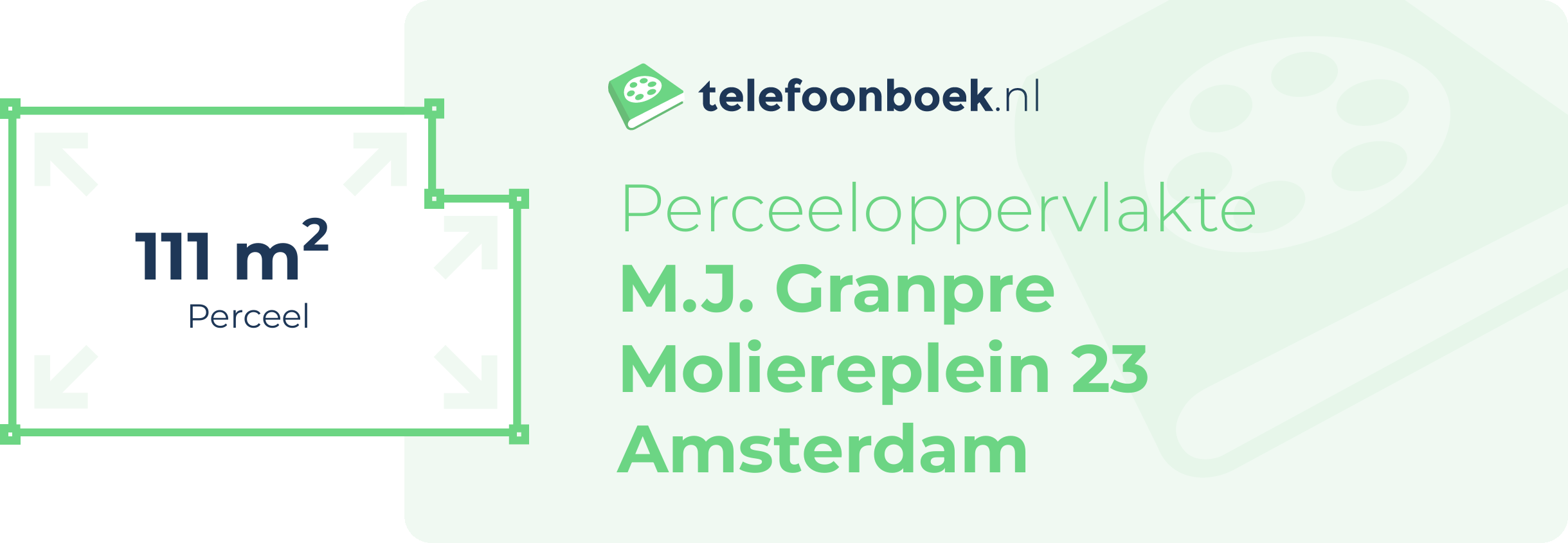 Perceeloppervlakte M.J. Granpre Moliereplein 23 Amsterdam