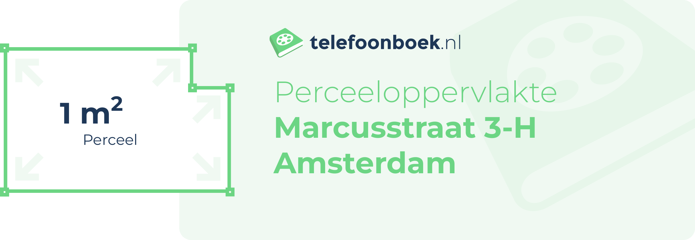 Perceeloppervlakte Marcusstraat 3-H Amsterdam