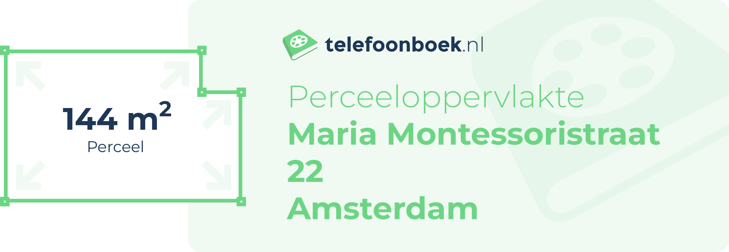 Perceeloppervlakte Maria Montessoristraat 22 Amsterdam