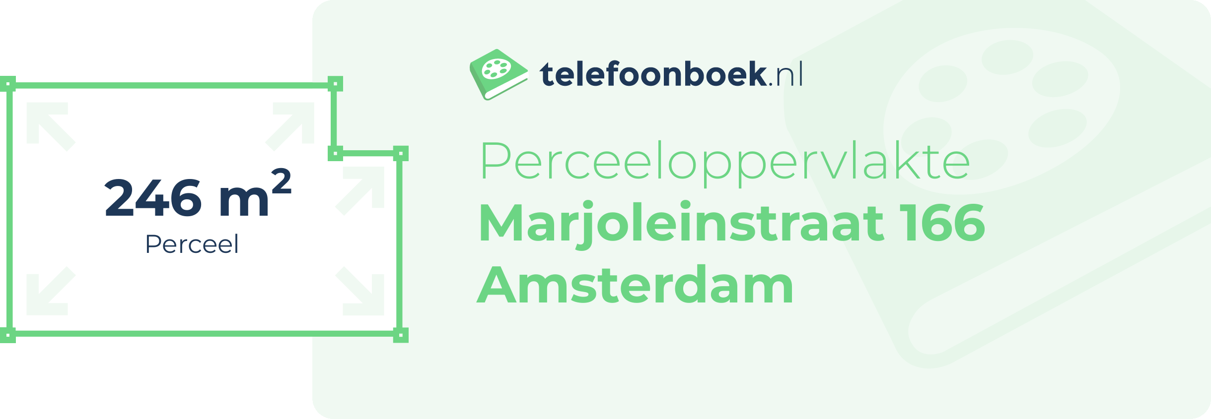 Perceeloppervlakte Marjoleinstraat 166 Amsterdam