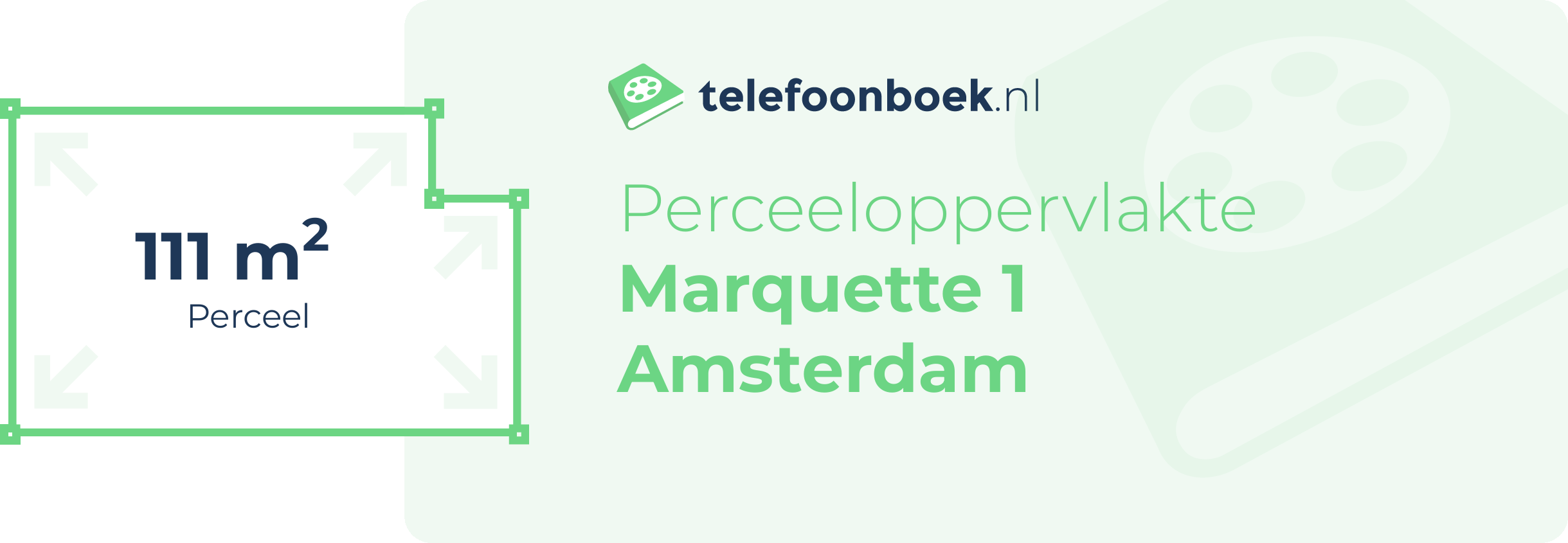 Perceeloppervlakte Marquette 1 Amsterdam
