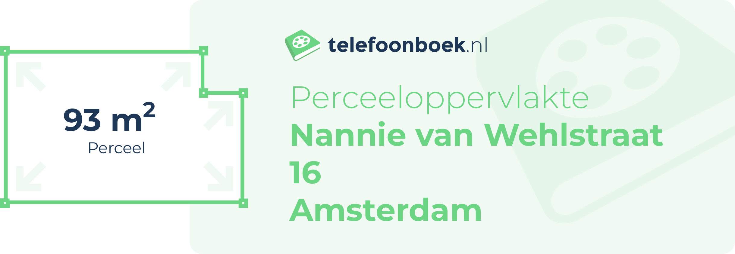 Perceeloppervlakte Nannie Van Wehlstraat 16 Amsterdam