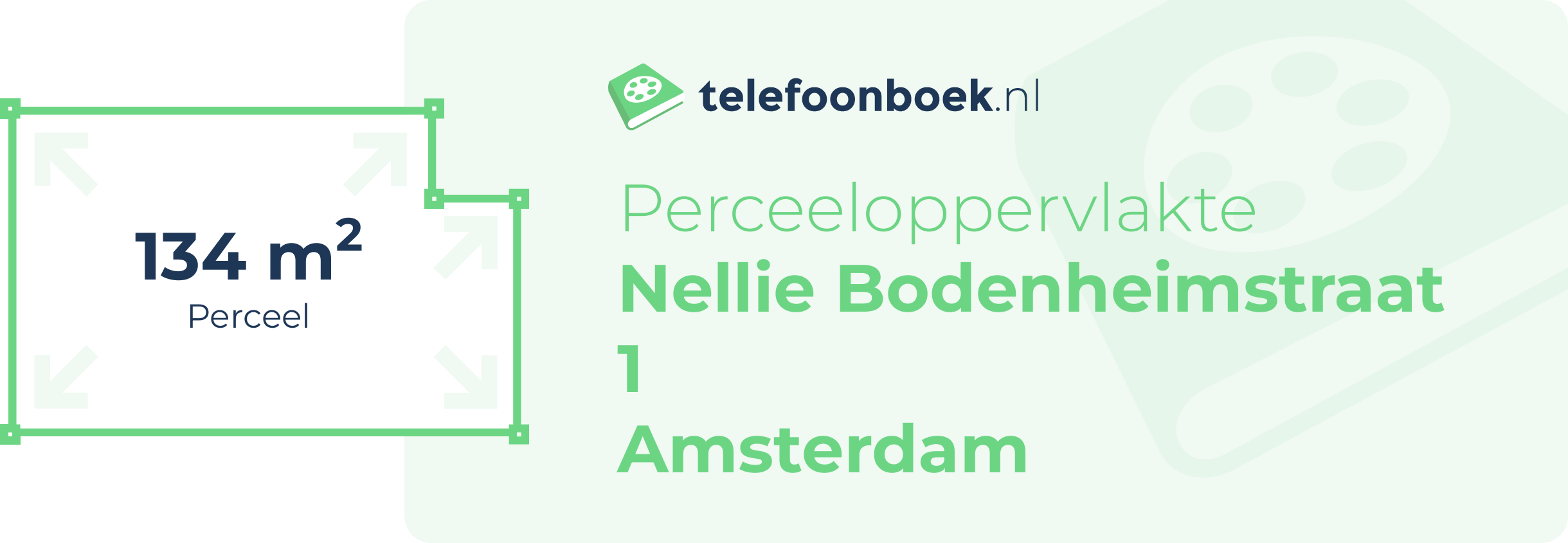 Perceeloppervlakte Nellie Bodenheimstraat 1 Amsterdam