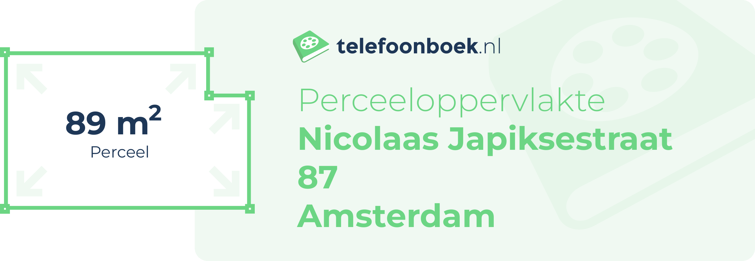 Perceeloppervlakte Nicolaas Japiksestraat 87 Amsterdam