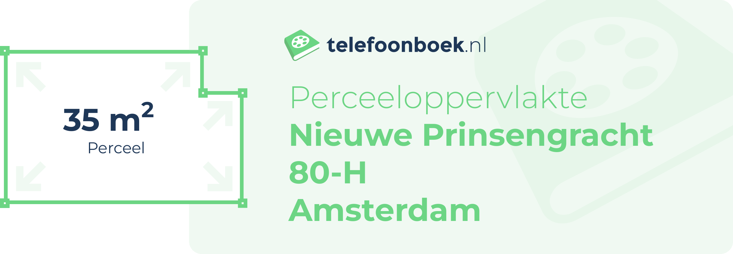Perceeloppervlakte Nieuwe Prinsengracht 80-H Amsterdam
