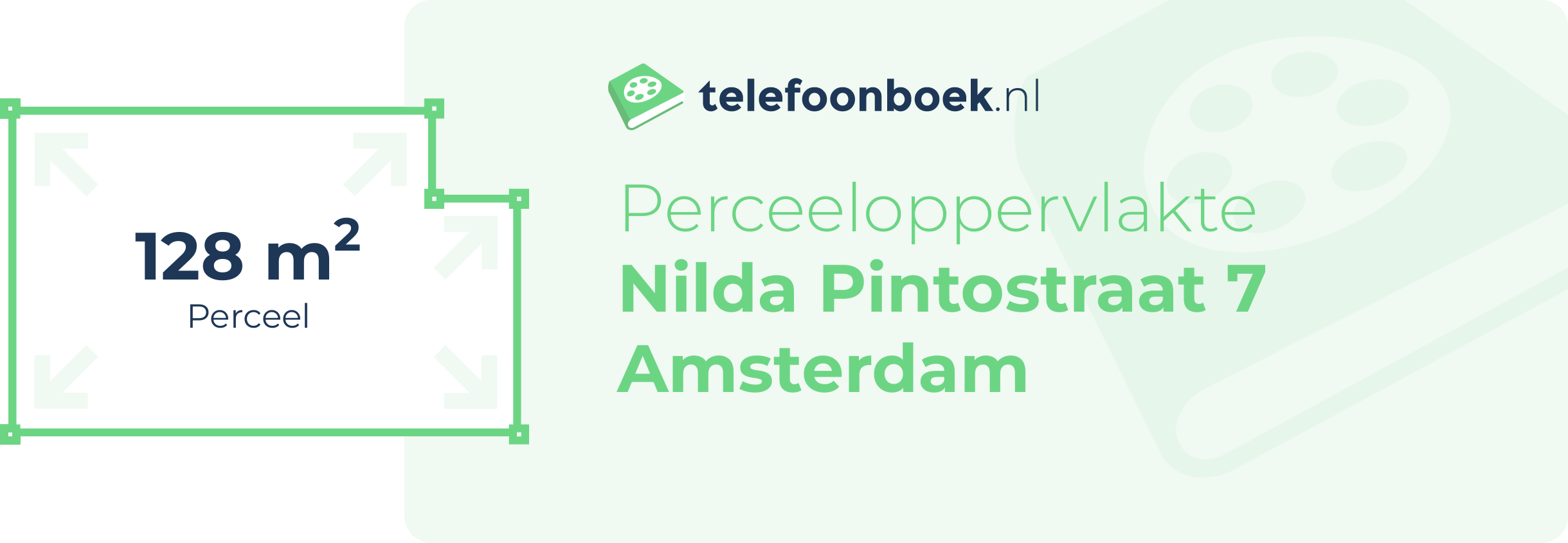 Perceeloppervlakte Nilda Pintostraat 7 Amsterdam