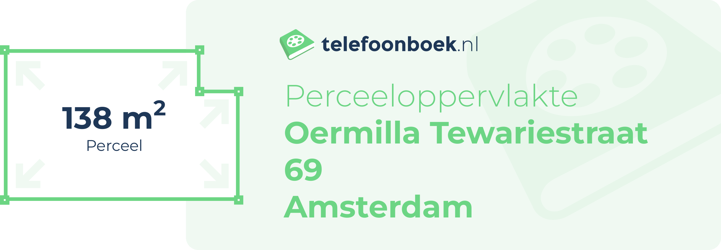 Perceeloppervlakte Oermilla Tewariestraat 69 Amsterdam