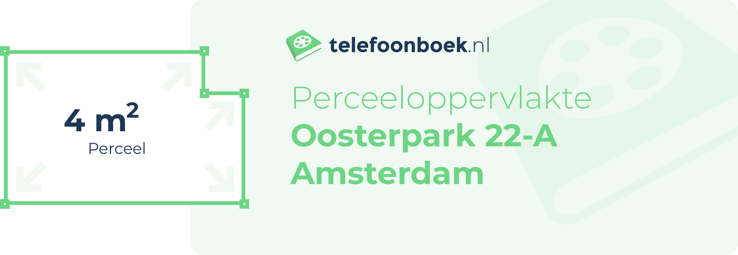 Perceeloppervlakte Oosterpark 22-A Amsterdam
