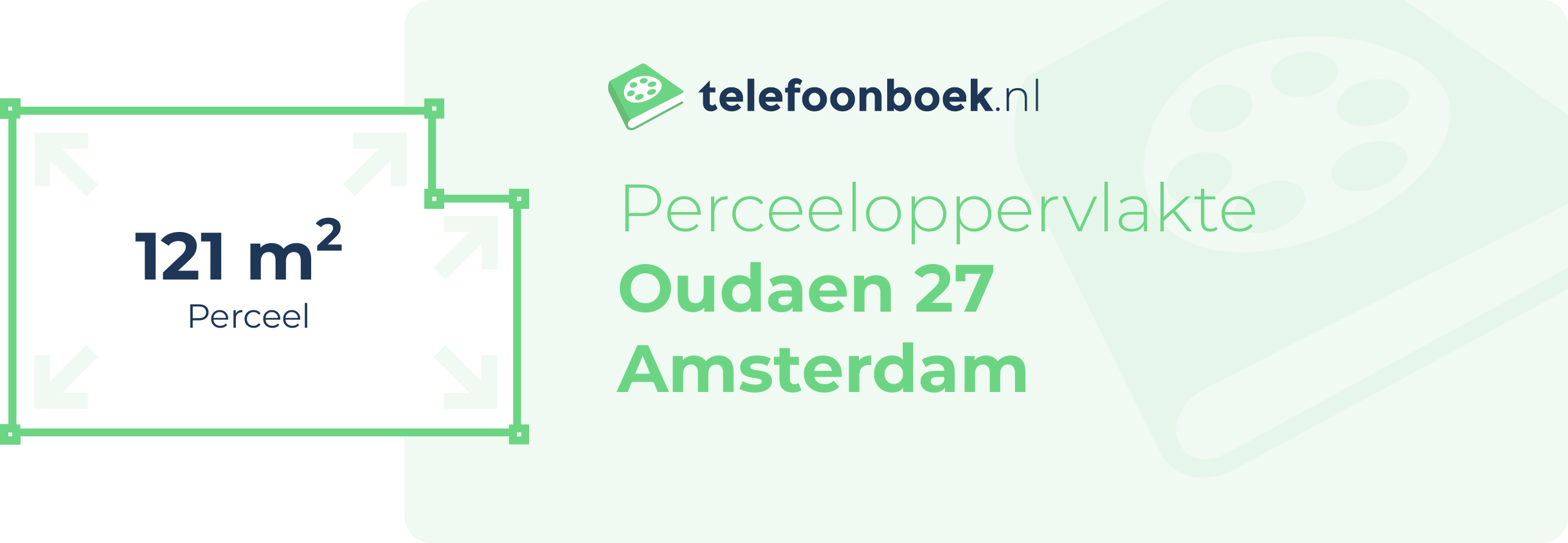 Perceeloppervlakte Oudaen 27 Amsterdam