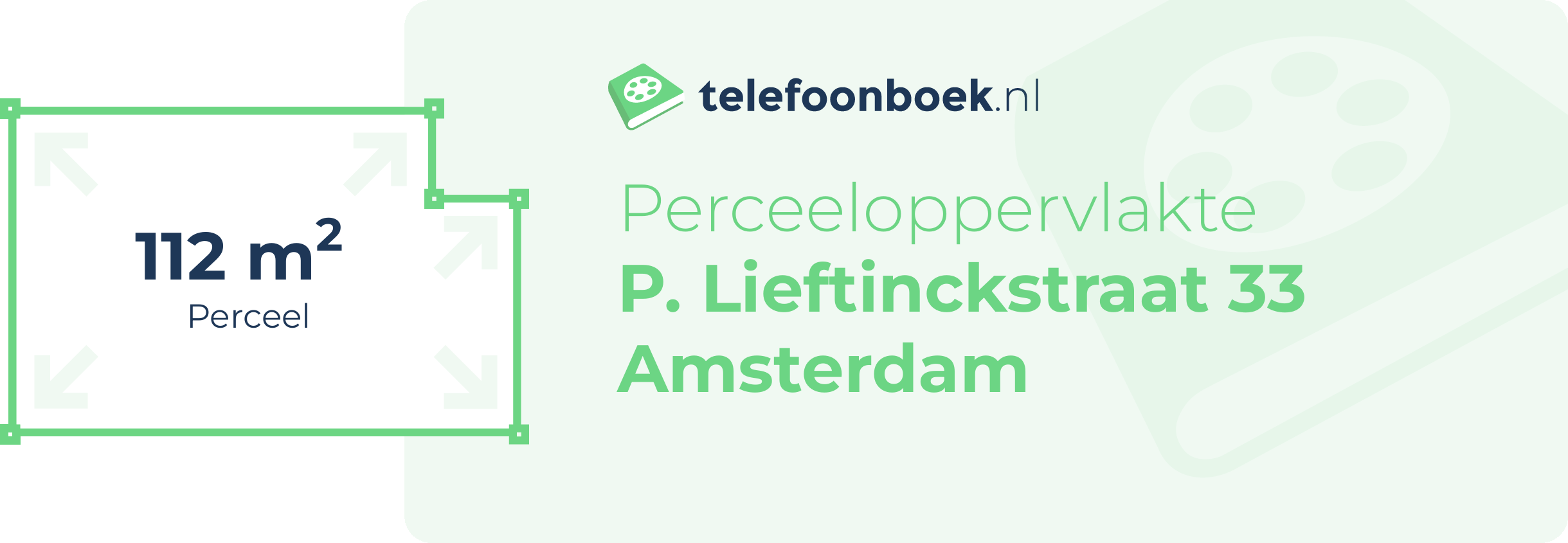 Perceeloppervlakte P. Lieftinckstraat 33 Amsterdam