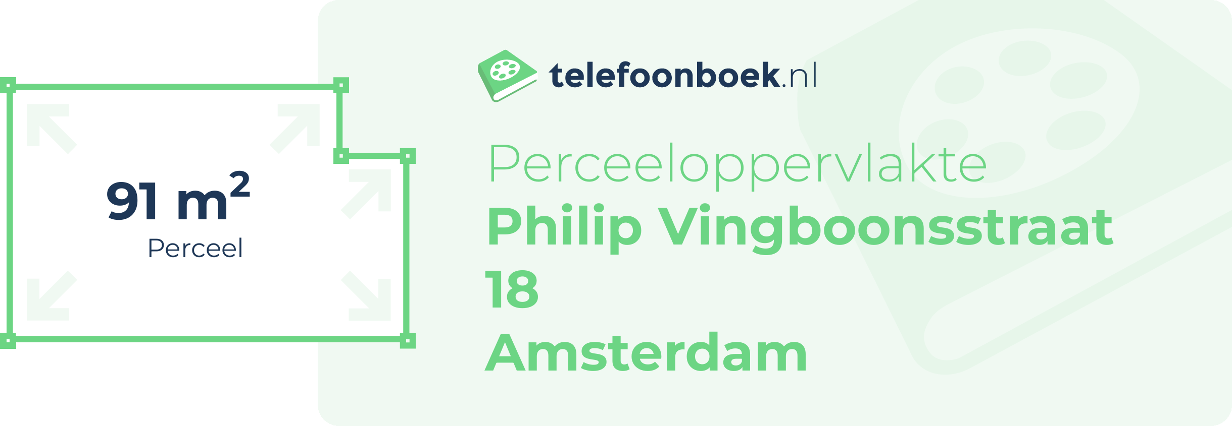 Perceeloppervlakte Philip Vingboonsstraat 18 Amsterdam