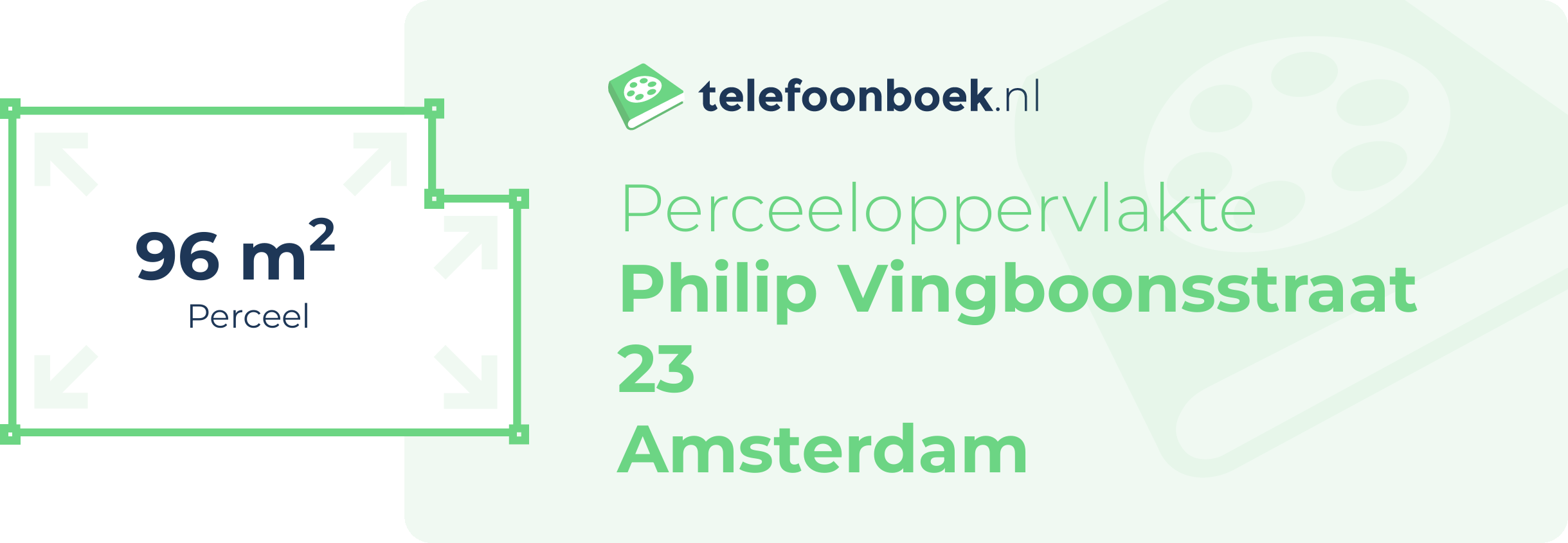 Perceeloppervlakte Philip Vingboonsstraat 23 Amsterdam