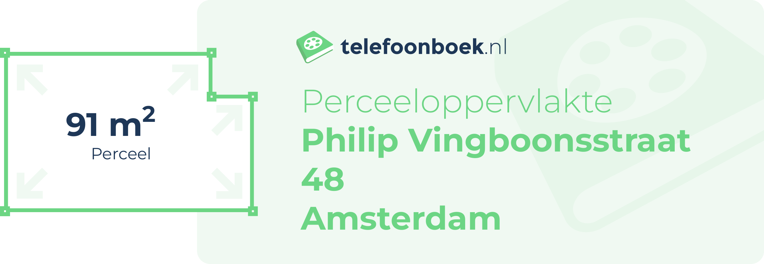 Perceeloppervlakte Philip Vingboonsstraat 48 Amsterdam