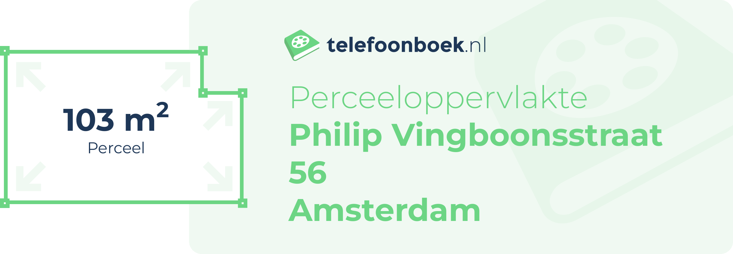 Perceeloppervlakte Philip Vingboonsstraat 56 Amsterdam
