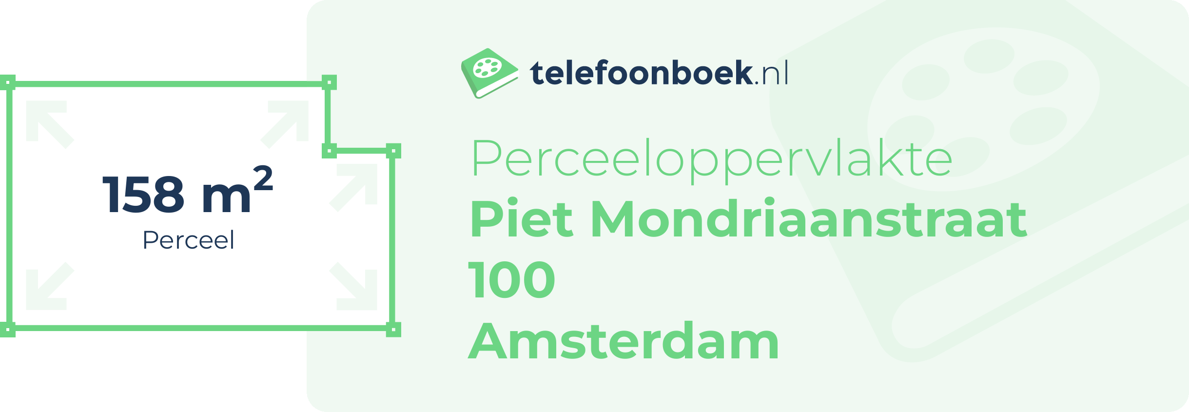 Perceeloppervlakte Piet Mondriaanstraat 100 Amsterdam