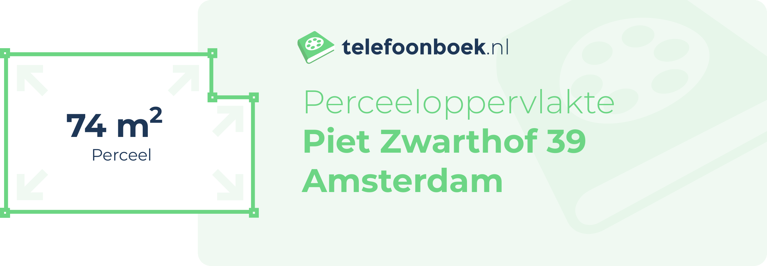 Perceeloppervlakte Piet Zwarthof 39 Amsterdam