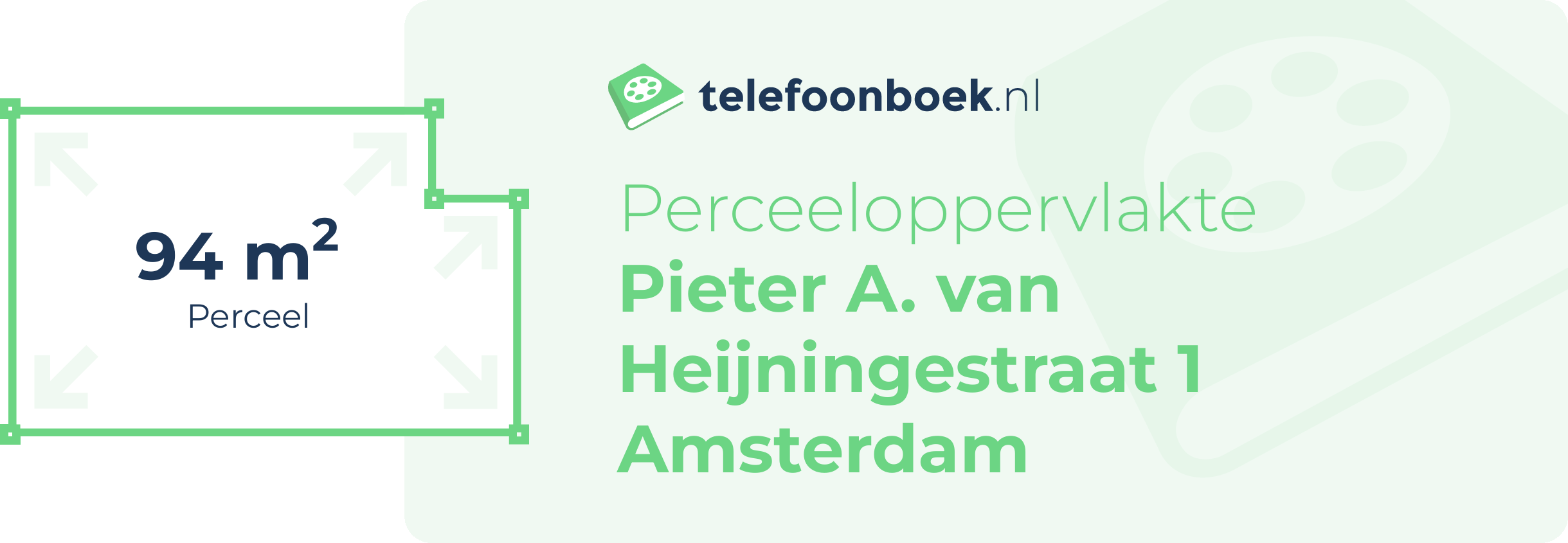 Perceeloppervlakte Pieter A. Van Heijningestraat 1 Amsterdam