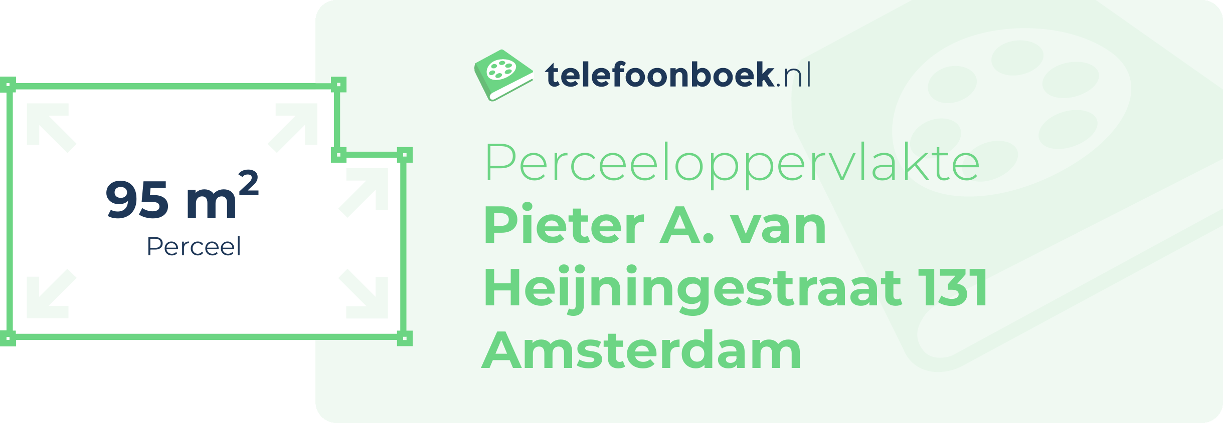 Perceeloppervlakte Pieter A. Van Heijningestraat 131 Amsterdam