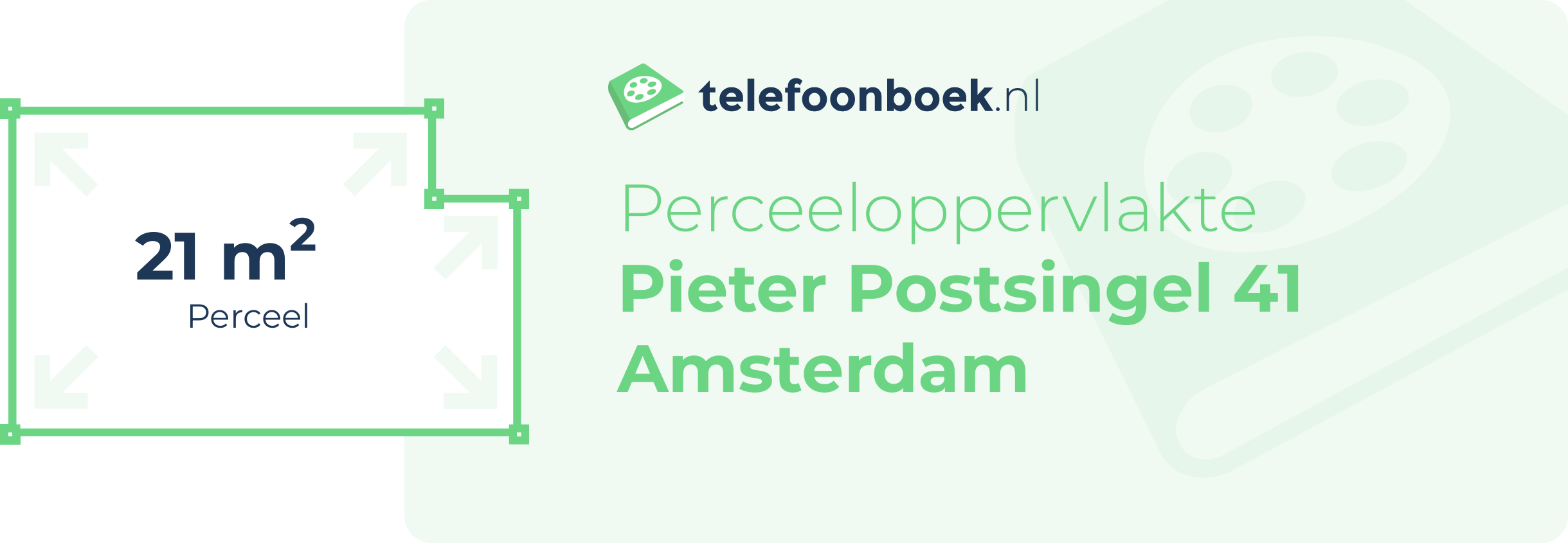 Perceeloppervlakte Pieter Postsingel 41 Amsterdam