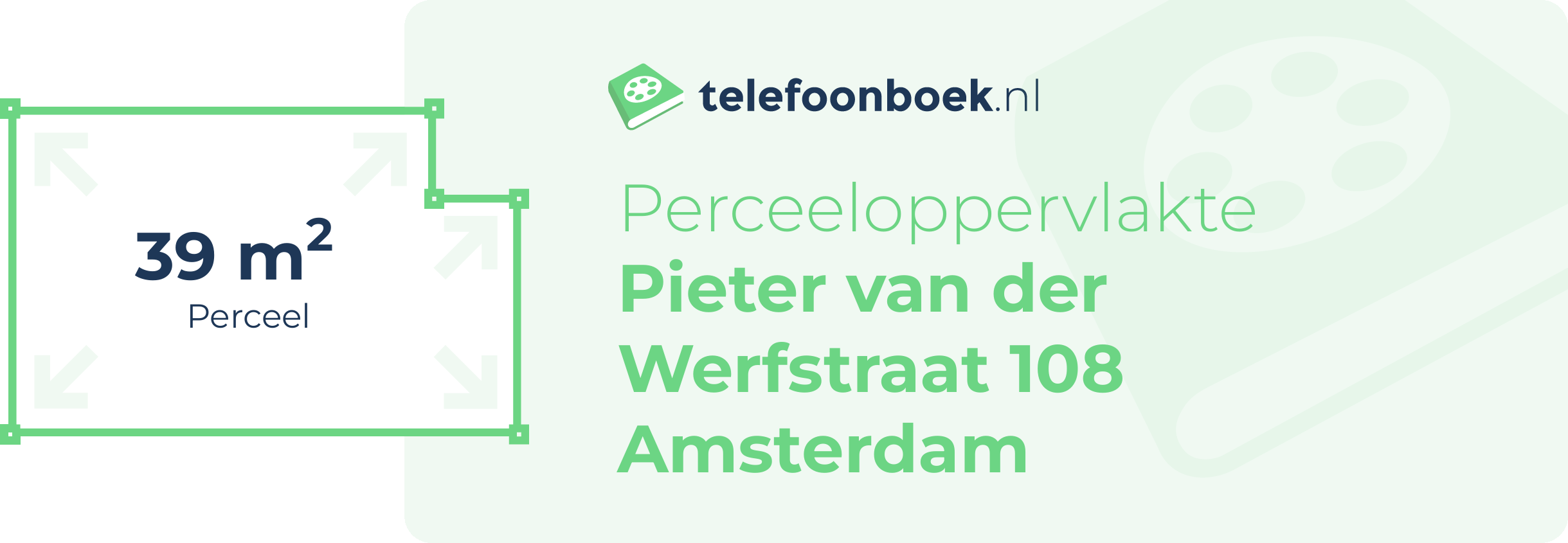 Perceeloppervlakte Pieter Van Der Werfstraat 108 Amsterdam