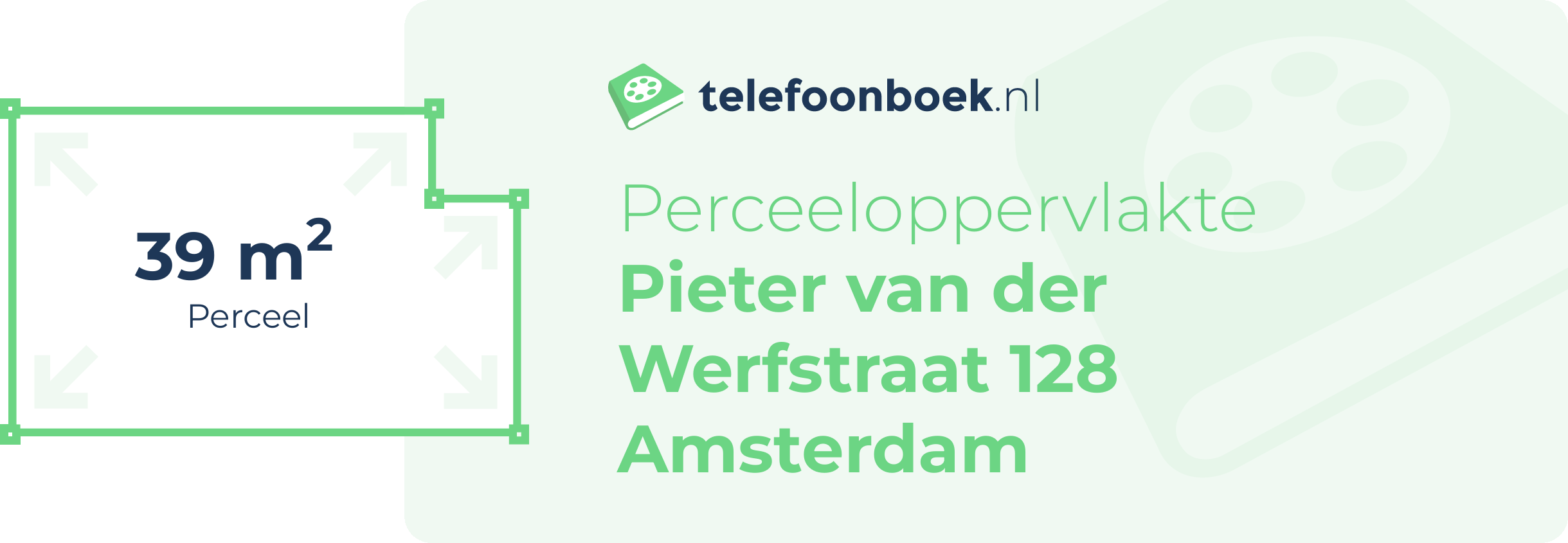 Perceeloppervlakte Pieter Van Der Werfstraat 128 Amsterdam
