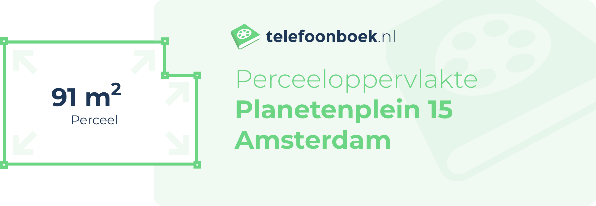 Perceeloppervlakte Planetenplein 15 Amsterdam