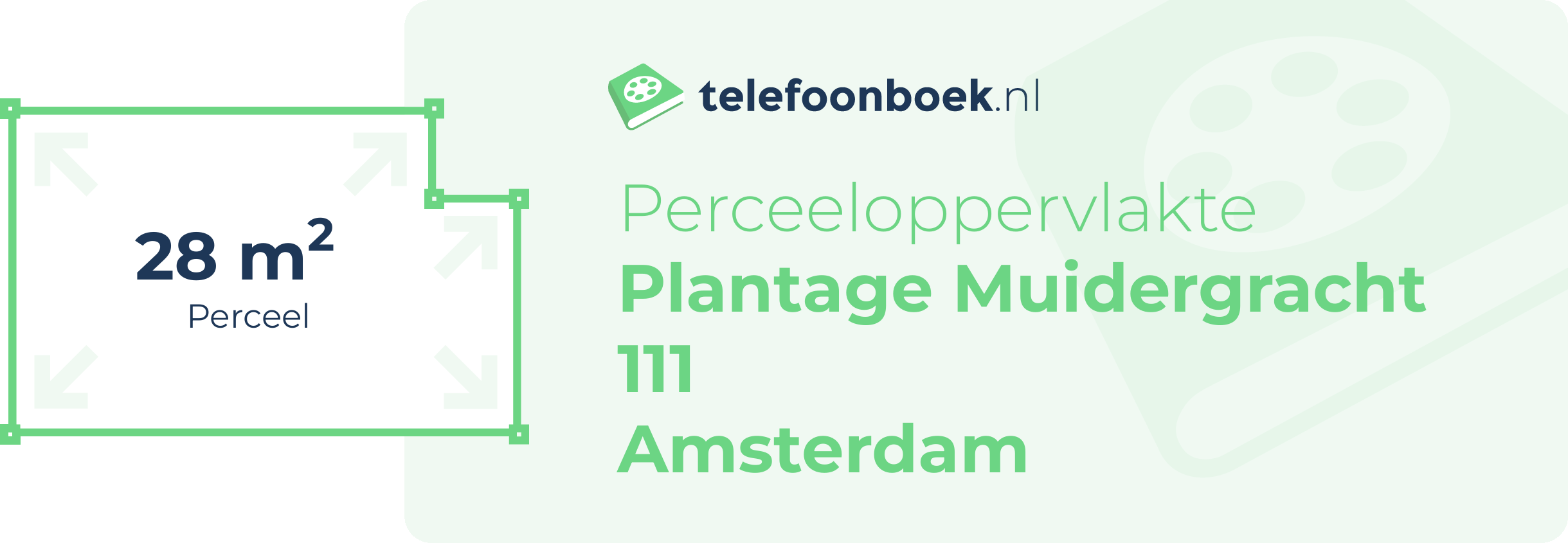 Perceeloppervlakte Plantage Muidergracht 111 Amsterdam