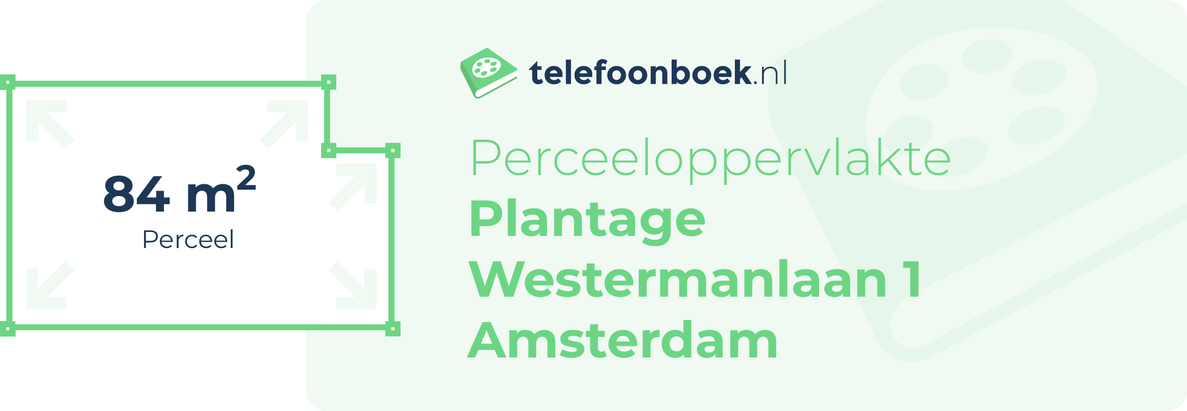 Perceeloppervlakte Plantage Westermanlaan 1 Amsterdam
