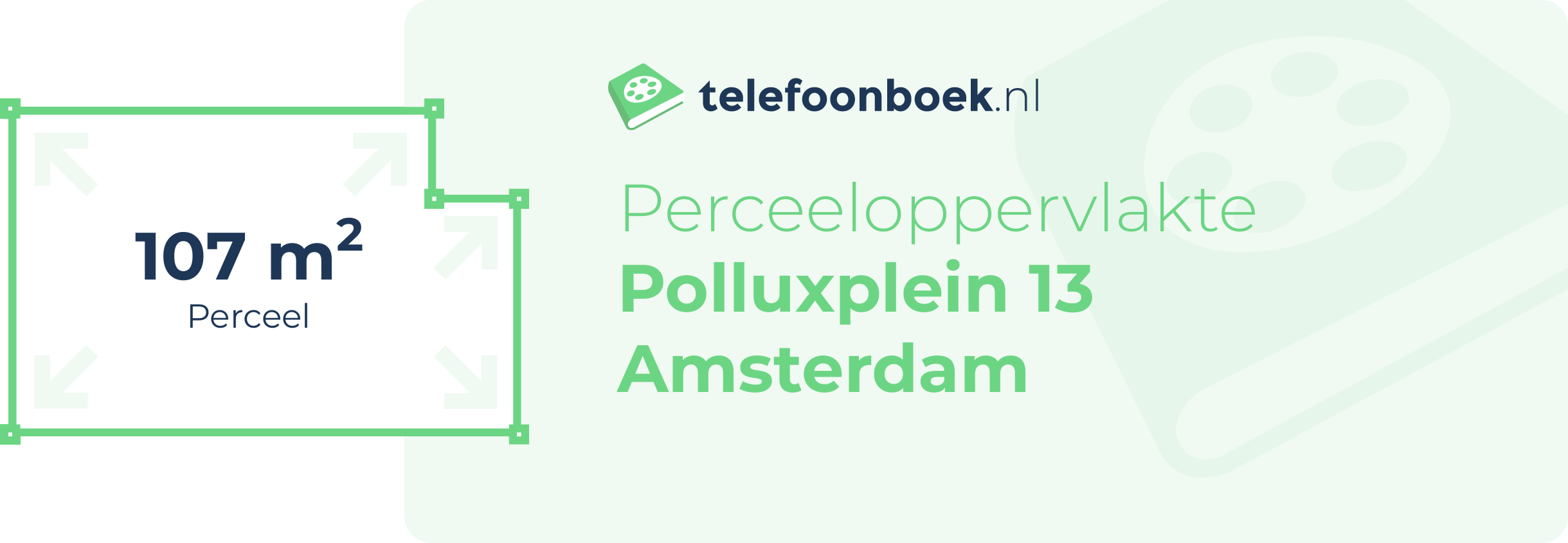Perceeloppervlakte Polluxplein 13 Amsterdam