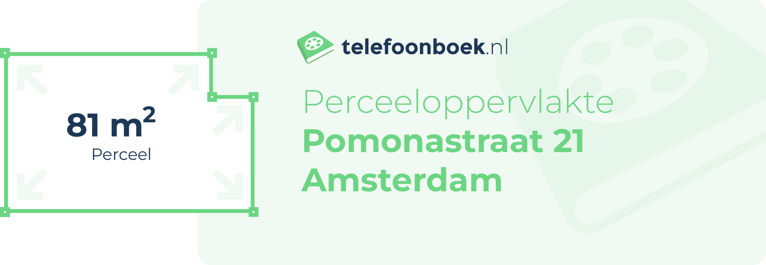 Perceeloppervlakte Pomonastraat 21 Amsterdam