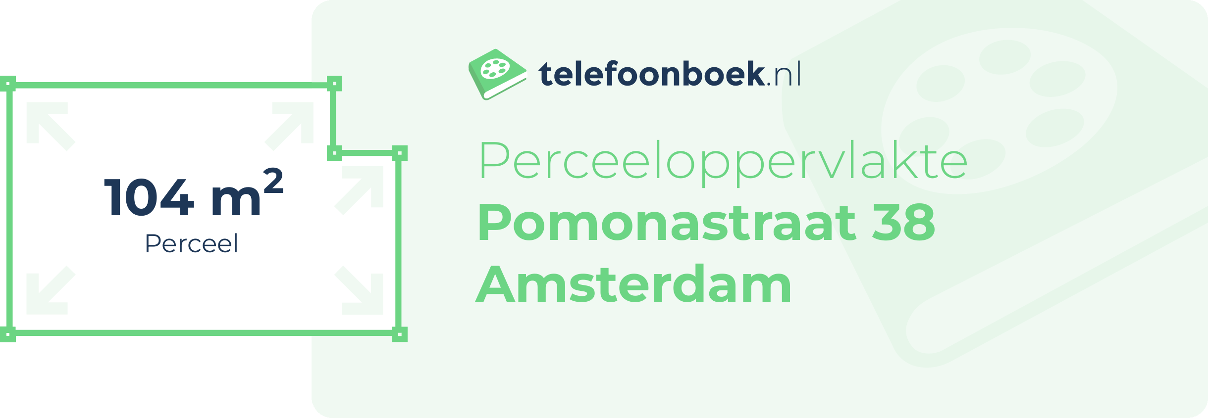 Perceeloppervlakte Pomonastraat 38 Amsterdam