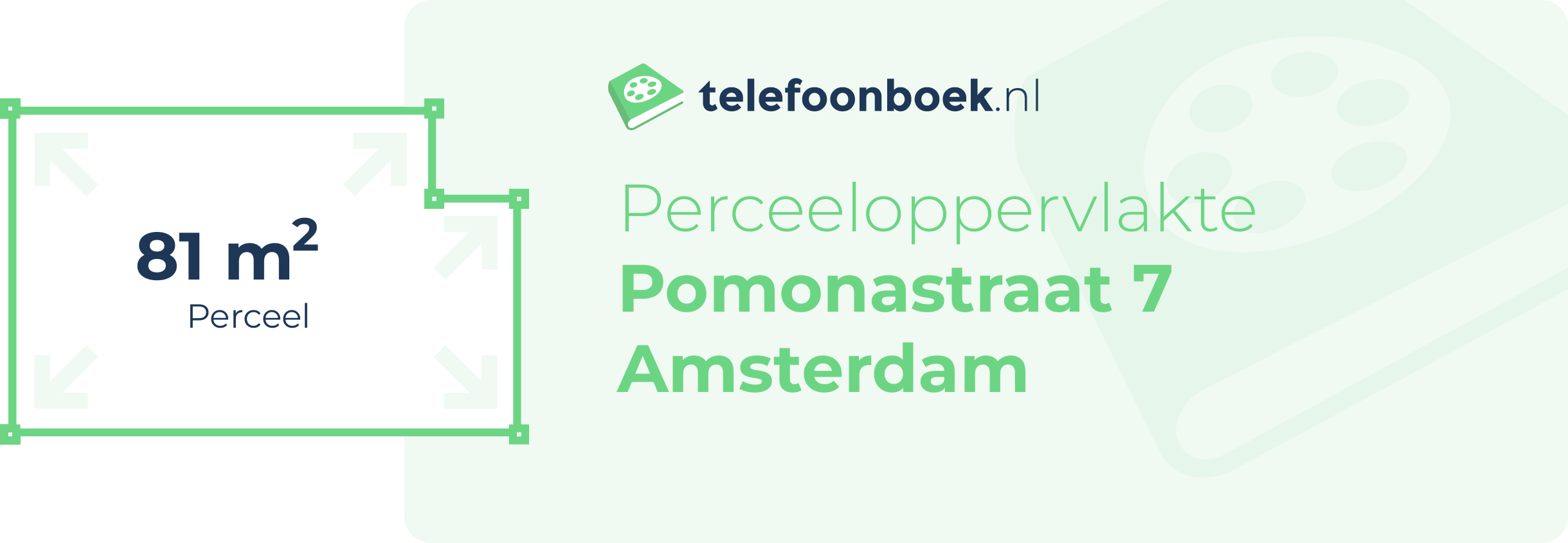 Perceeloppervlakte Pomonastraat 7 Amsterdam