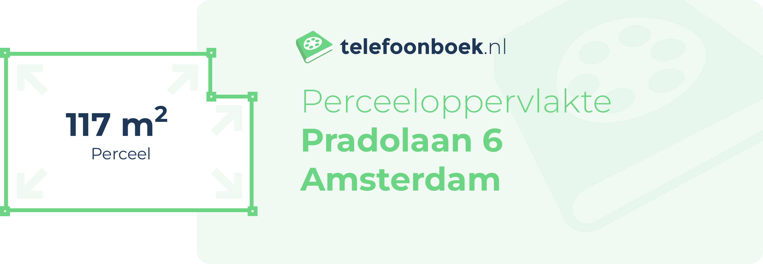 Perceeloppervlakte Pradolaan 6 Amsterdam