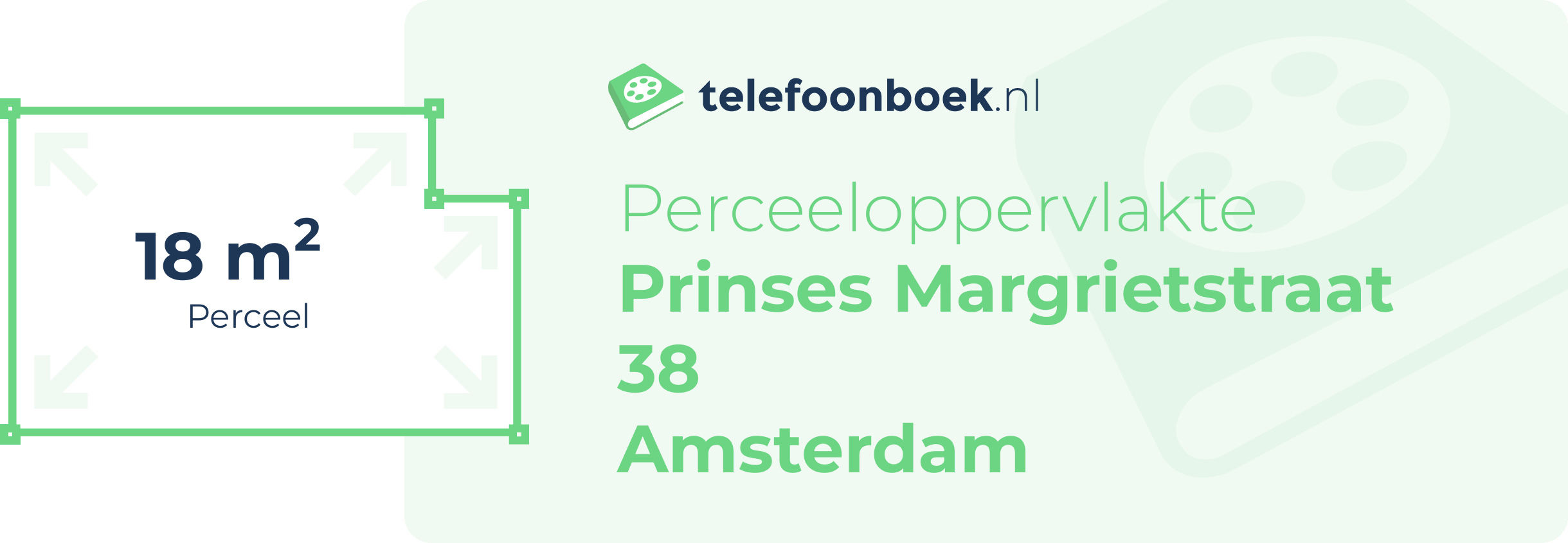 Perceeloppervlakte Prinses Margrietstraat 38 Amsterdam