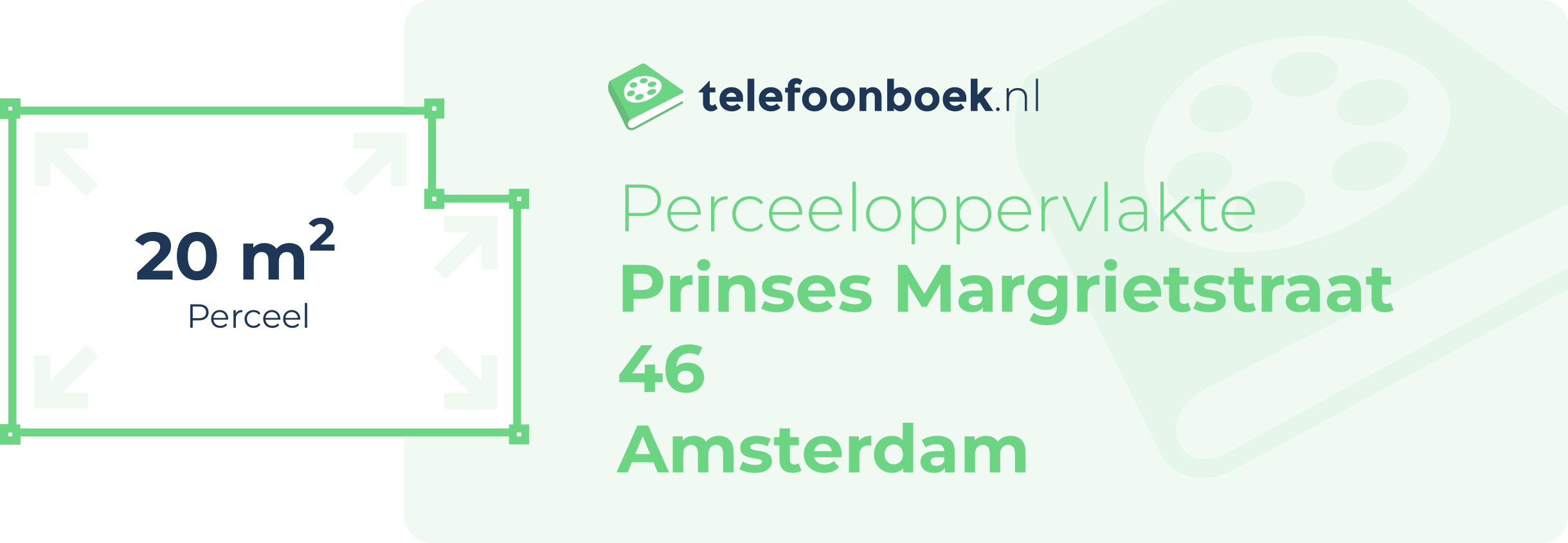 Perceeloppervlakte Prinses Margrietstraat 46 Amsterdam