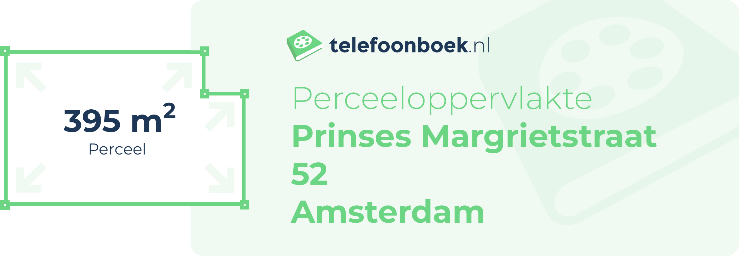 Perceeloppervlakte Prinses Margrietstraat 52 Amsterdam