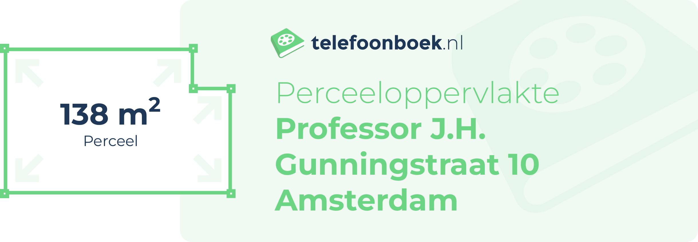 Perceeloppervlakte Professor J.H. Gunningstraat 10 Amsterdam