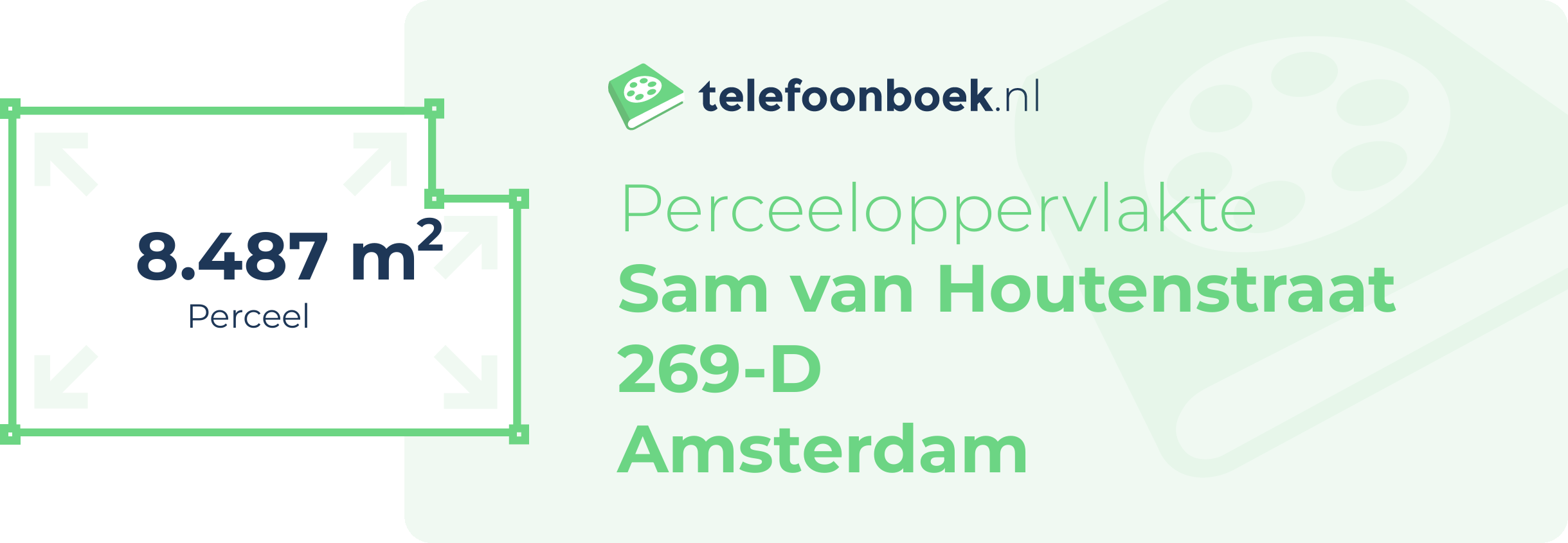 Perceeloppervlakte Sam Van Houtenstraat 269-D Amsterdam