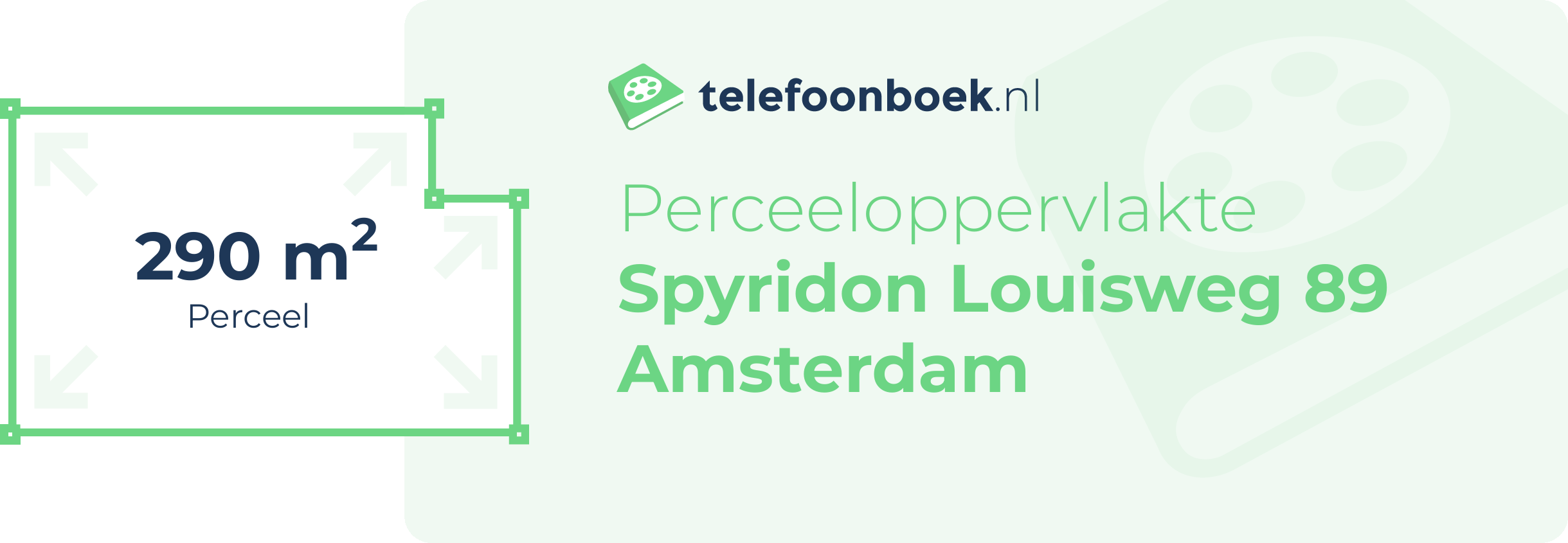 Perceeloppervlakte Spyridon Louisweg 89 Amsterdam