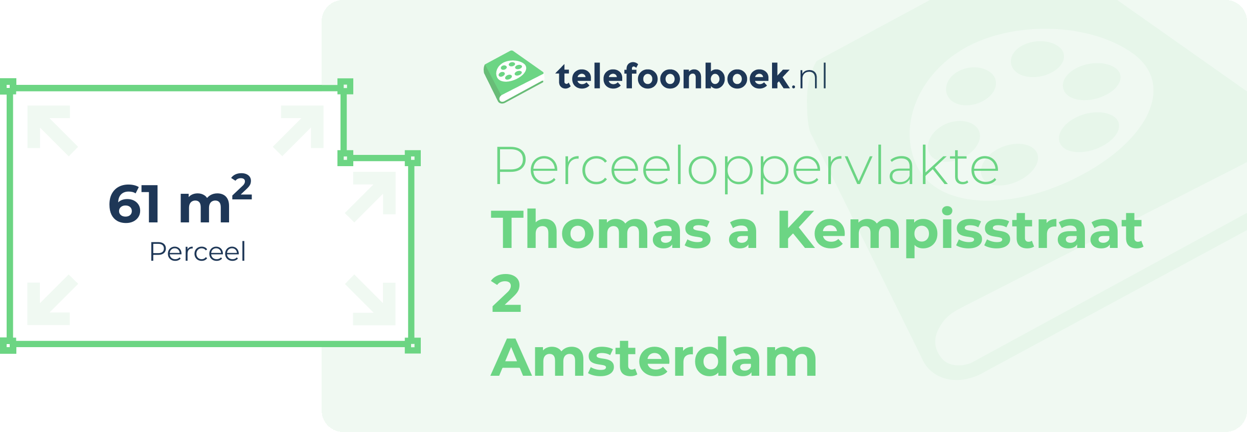 Perceeloppervlakte Thomas A Kempisstraat 2 Amsterdam