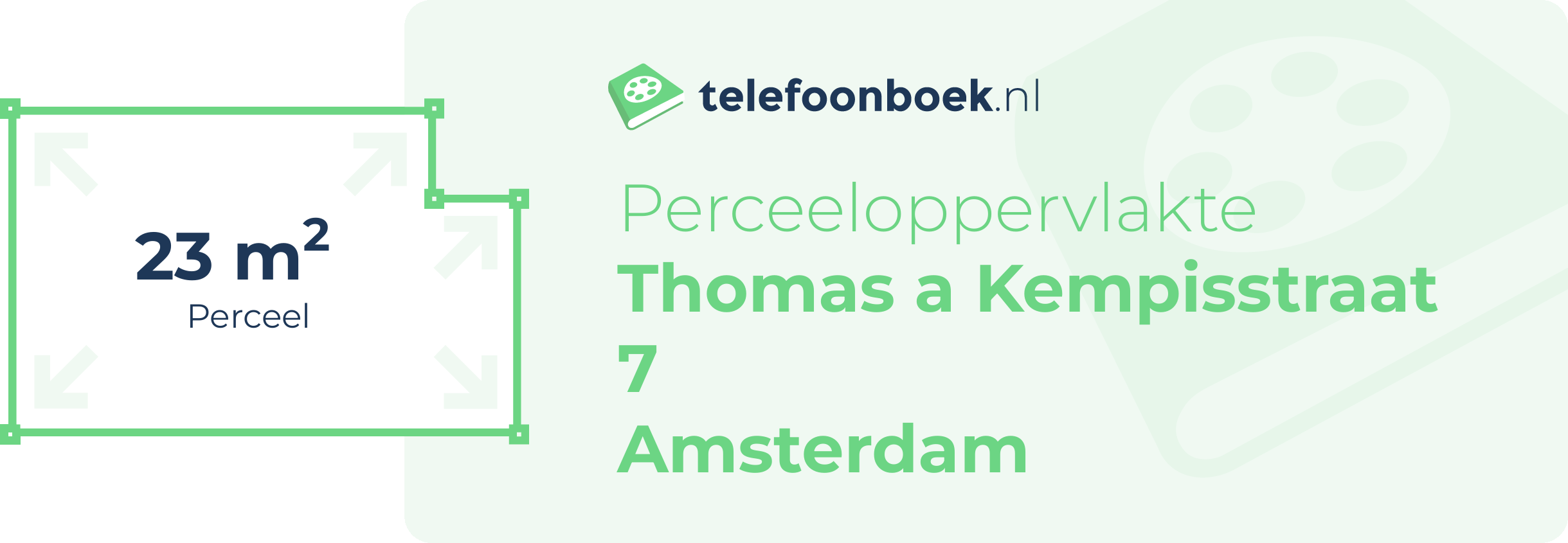 Perceeloppervlakte Thomas A Kempisstraat 7 Amsterdam